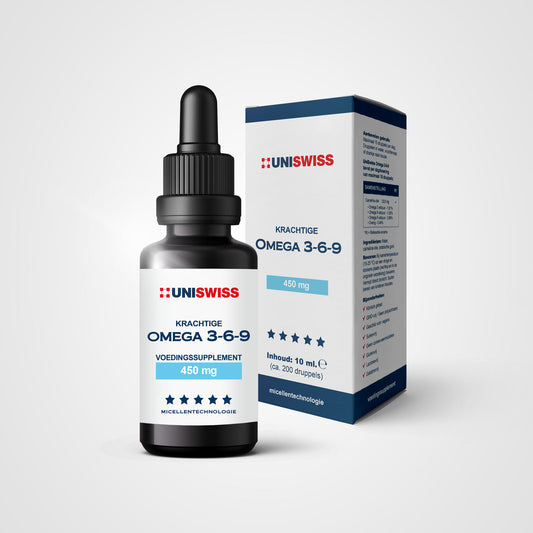 Uni Swiss Omega 3-6-9 supplement wateroplosbaar