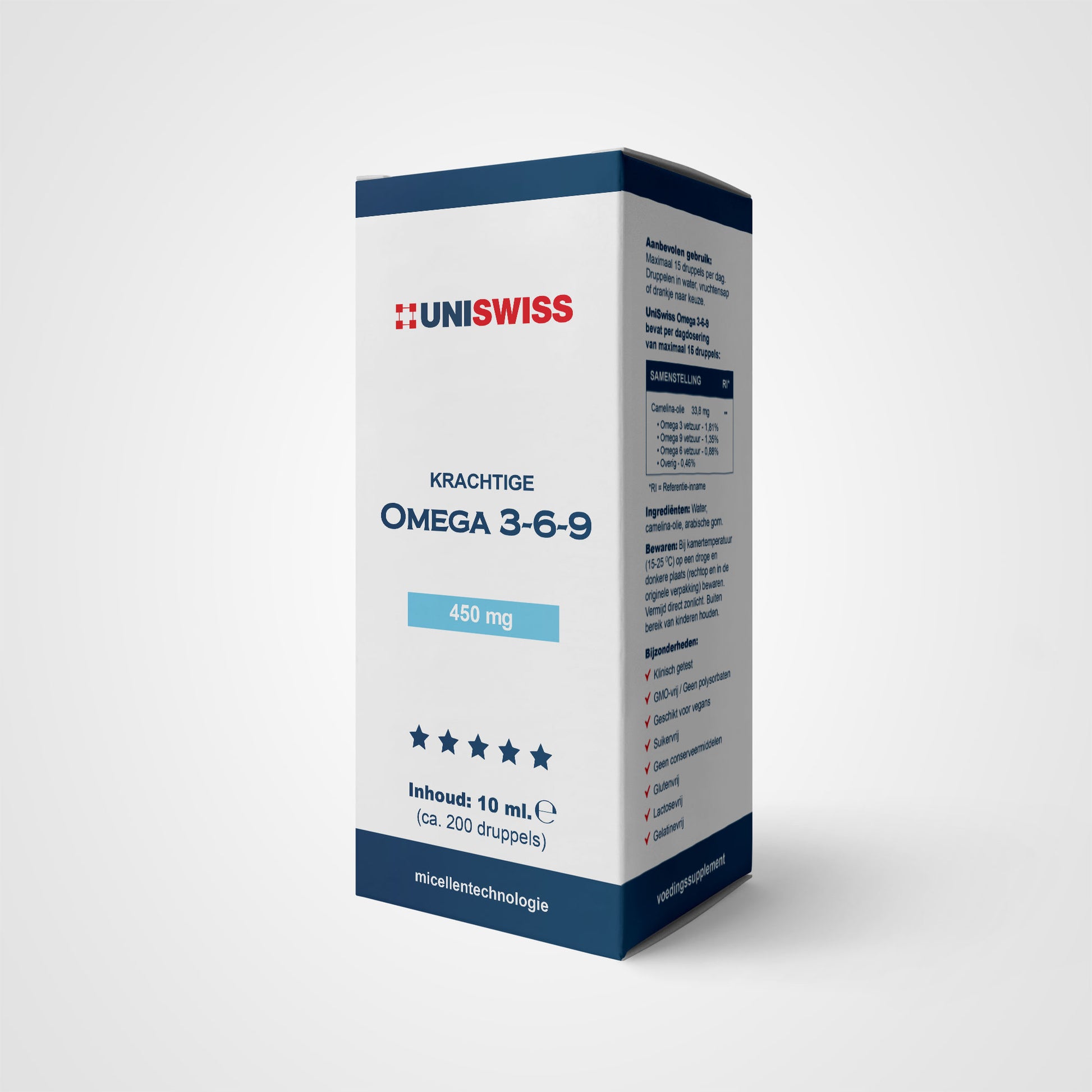 Uni Swiss Omega 3-6-9 supplement wateroplosbaar
